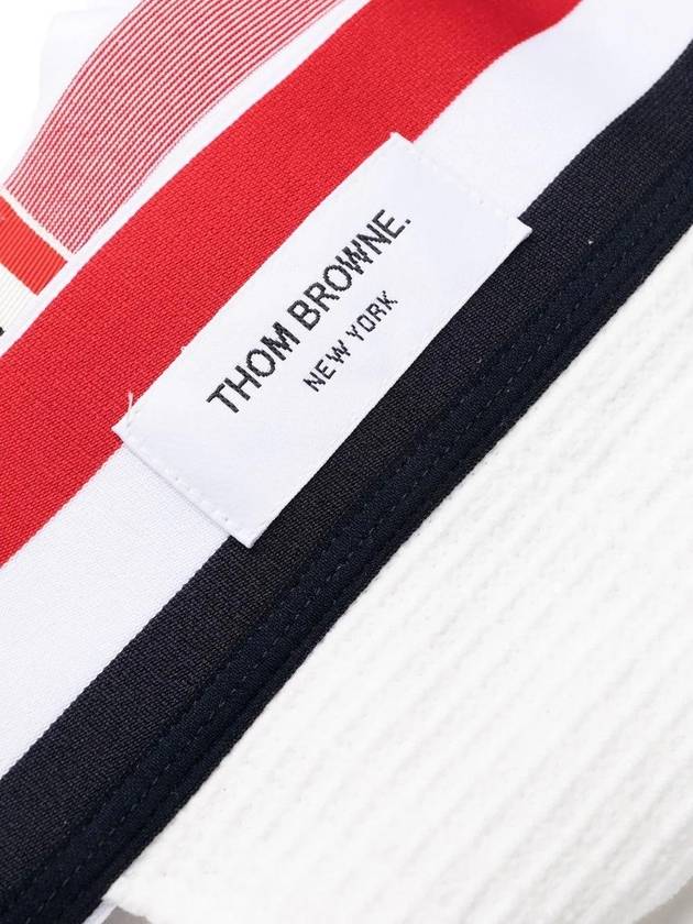 JOCK STRAP W/ RWB ELASTIC IN TEXTURED COTTON KNIT - THOM BROWNE - BALAAN 3