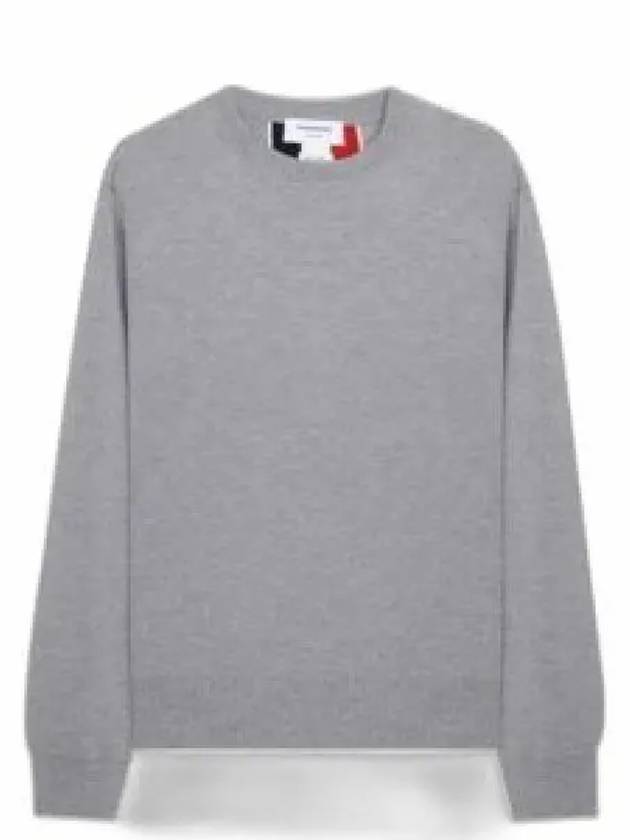 Center Back Striped Stitch Merino Wool Knit Top Grey - THOM BROWNE - BALAAN 2