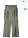 One tuck wide linen pants_khaki - INDUST - BALAAN 6