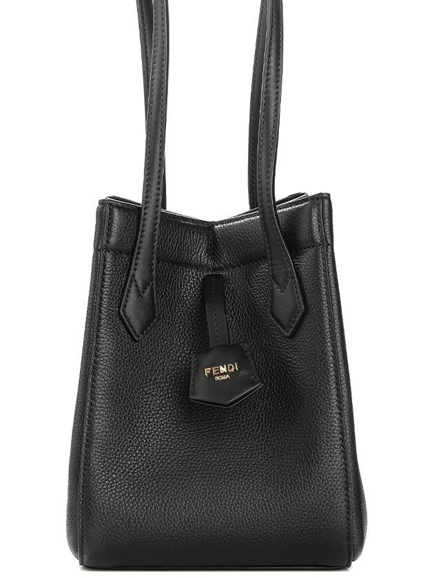 Origami Medium Leather Tote Bag Black - FENDI - BALAAN 2