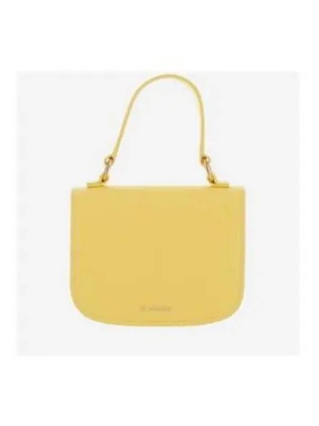 Halo Embossed Logo Detail Leather Mini Cross Bag Yellow - JIL SANDER - BALAAN 2