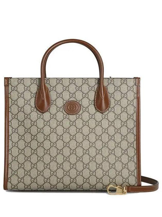 GG Small Tote Bag Beige Ebony - GUCCI - BALAAN 2