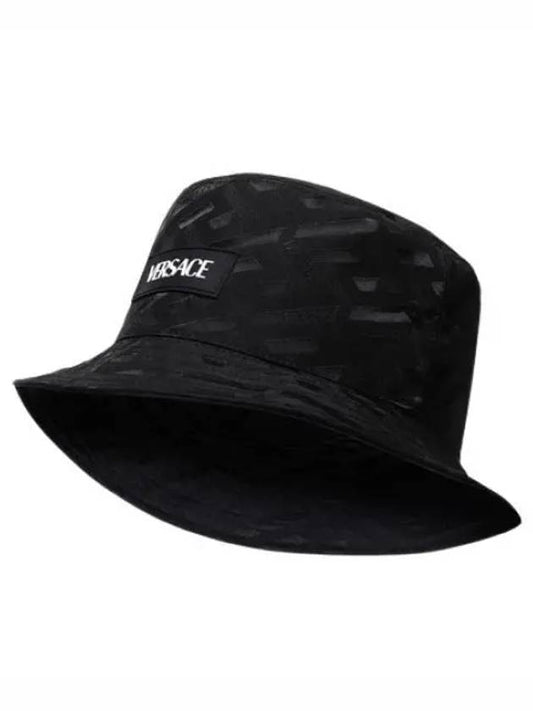 Logo Jacquard Bucket Hat Black - VERSACE - BALAAN 2