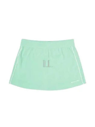 Serif Logo A-Line Skirt Green - SPORTY & RICH - BALAAN 2