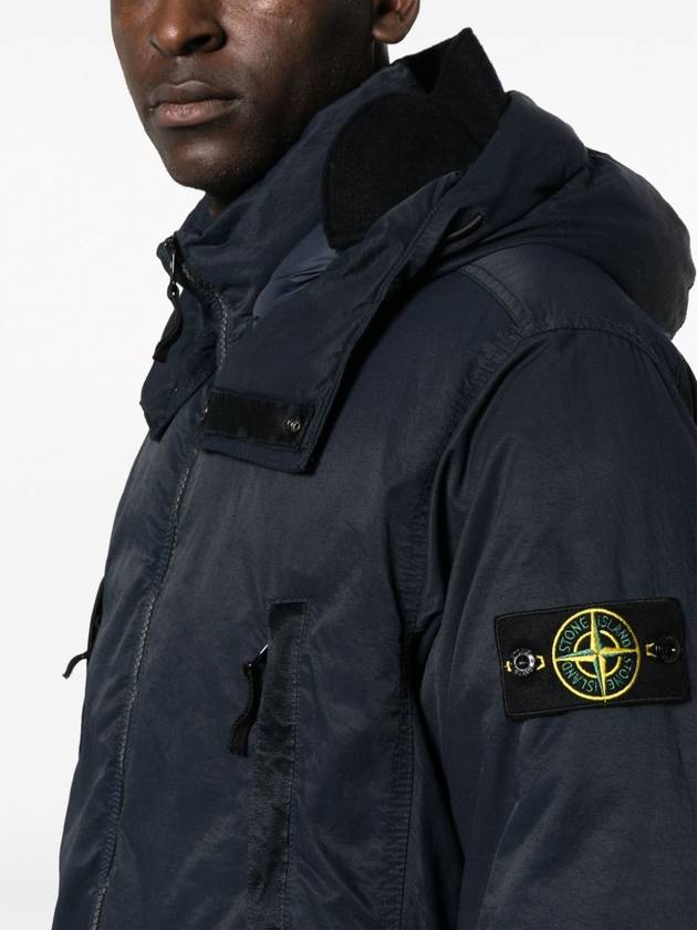 Men's Wappen Patch Hooded Parka Navy - STONE ISLAND - BALAAN 7