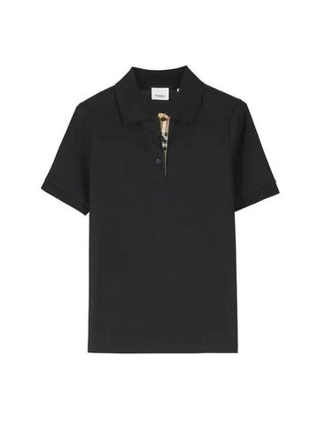 Malleco Check Polo Shirt Black - BURBERRY - BALAAN 1