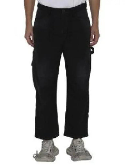 Cropped Cargo Straight Pants Black - BALENCIAGA - BALAAN 2