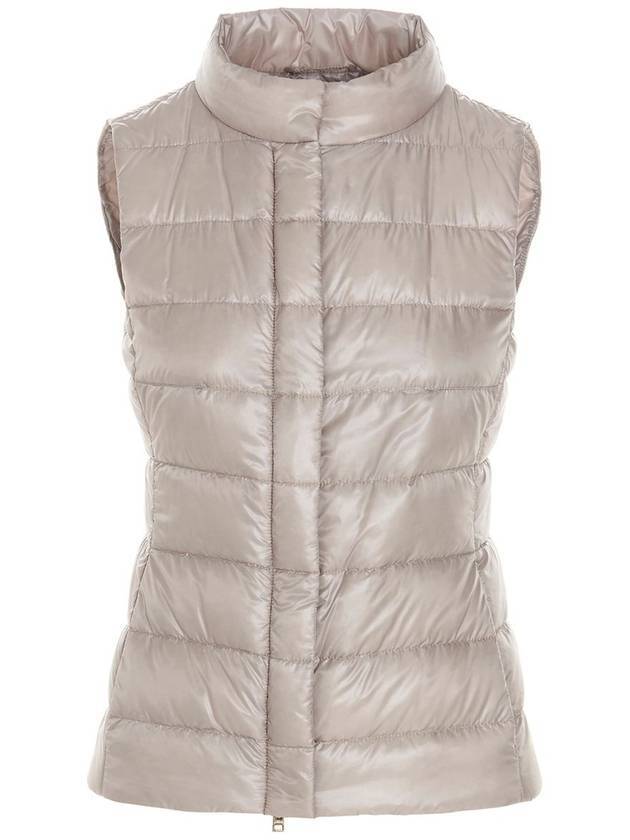 Women's Julia High Neck Vest Padded Gray - HERNO - BALAAN.