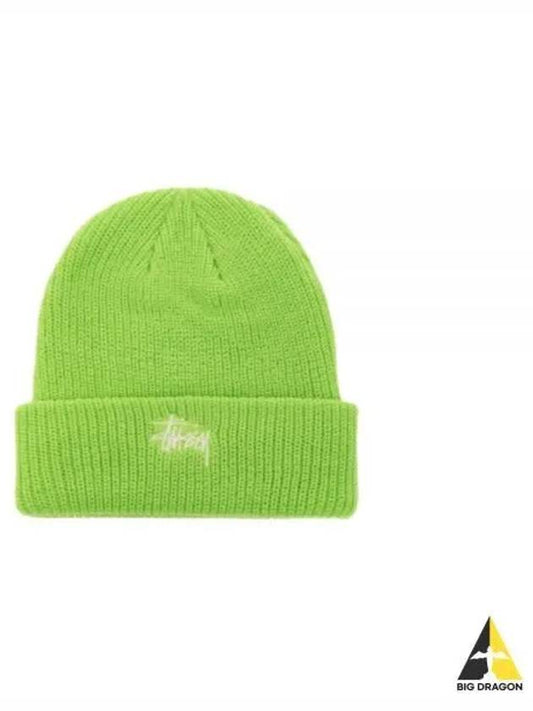 Basic Logo Cuff Beanie Bright Green - STUSSY - BALAAN 2