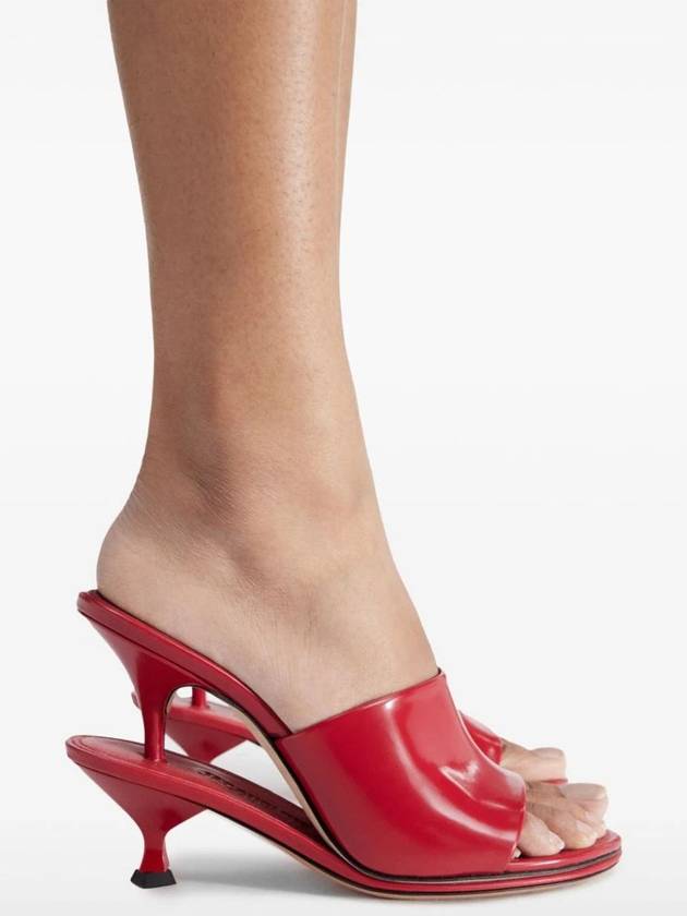 Jacquemus The Double Mule Sandals Heel Red - JACQUEMUS - BALAAN 7