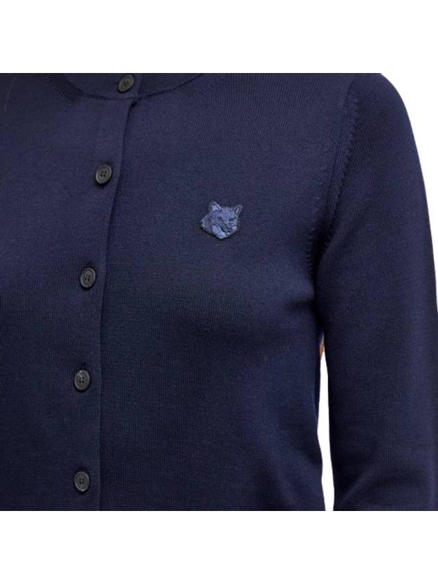 Bold Fox Head Patch Regular Cardigan Navy - MAISON KITSUNE - BALAAN 5