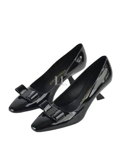 Vara Bow Leather Pumps Black - SALVATORE FERRAGAMO - BALAAN 2