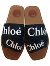 Woody Logo Flat Mule Slippers Black - CHLOE - BALAAN 4