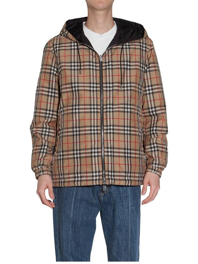 Reversible Vintage Check Hooded Jacket Archive Beige - BURBERRY - BALAAN 5