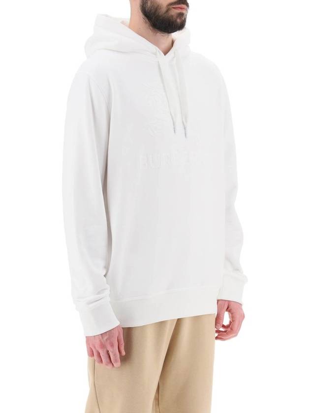 EKD Cotton Jersey Hoodie White - BURBERRY - BALAAN 3