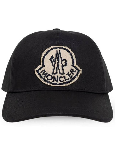 Logo Patch Ball Cap Black - MONCLER - BALAAN 2