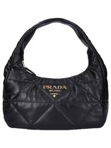 Nappa stitched handbag black tote bag - PRADA - BALAAN 1