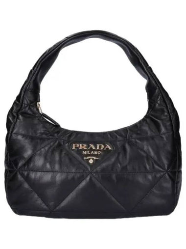 Nappa stitched handbag black - PRADA - BALAAN 1