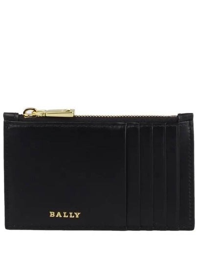 Landy Logo Zipper Card Wallet Black - BALLY - BALAAN 2