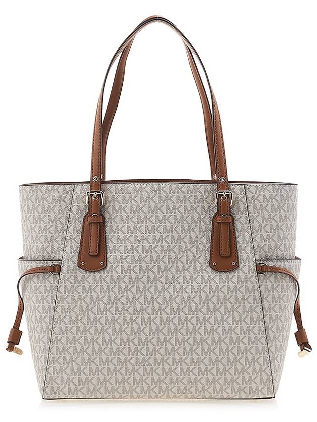 Voyager Small Logo Tote Bag Vanilla - MICHAEL KORS - BALAAN 4