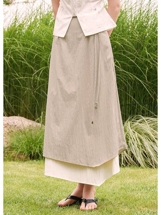 Bigail unbalanced strap long skirt - MICANE - BALAAN 1