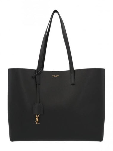 East West Shopper Tote Bag Black - SAINT LAURENT - BALAAN 1