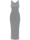 Baby Fox Ribbed Tank Long Dress Grey - MAISON KITSUNE - BALAAN 1