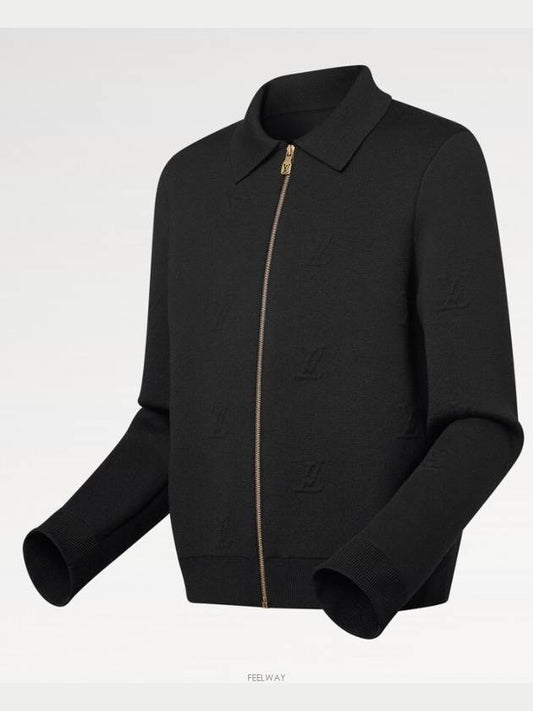 1AFYEI Embossed Technical Wool Blouson Jacket - LOUIS VUITTON - BALAAN 2