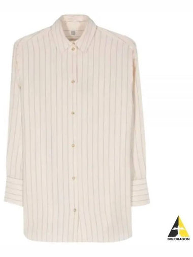 24 Pinstriped Buttoned Shirt 242 WRT1415 FB0112 P134 Pinstripe - TOTEME - BALAAN 1