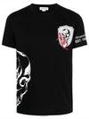 Skull Logo Graphic Print Short Sleeve T-Shirt Black - ALEXANDER MCQUEEN - BALAAN 6