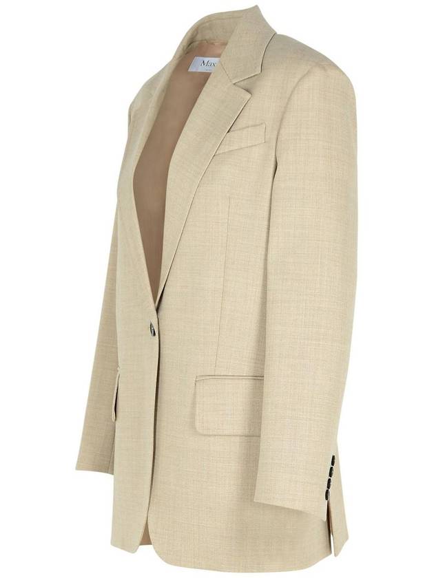 Max Mara 'Rosi' Beige Virgin Wool Blazer - MAX MARA - BALAAN 2