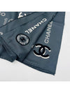 Silk Scarf Velvet Logo Square Black AAA240B - CHANEL - BALAAN 5