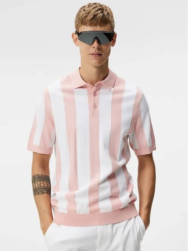 Men s Maceo Golf Knit Shirt Powder Pink GMKW08973 S022 - J.LINDEBERG - BALAAN 2