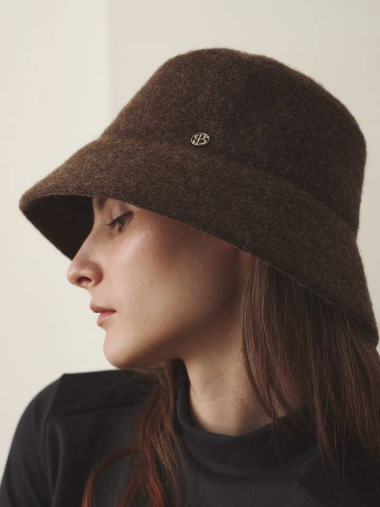 PS wool knit bucket hat brown - POSHERD - BALAAN 1