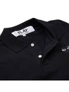 Men s Black Heart Waffen Polo Shirt AZ P1T066 051 - COMME DES GARCONS - BALAAN 6