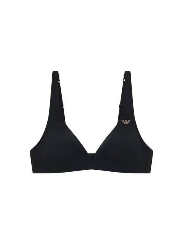 UNDERWEAR Women s Cubic Logo Padded Bralette Bra Black 270783 - EMPORIO ARMANI - BALAAN 1