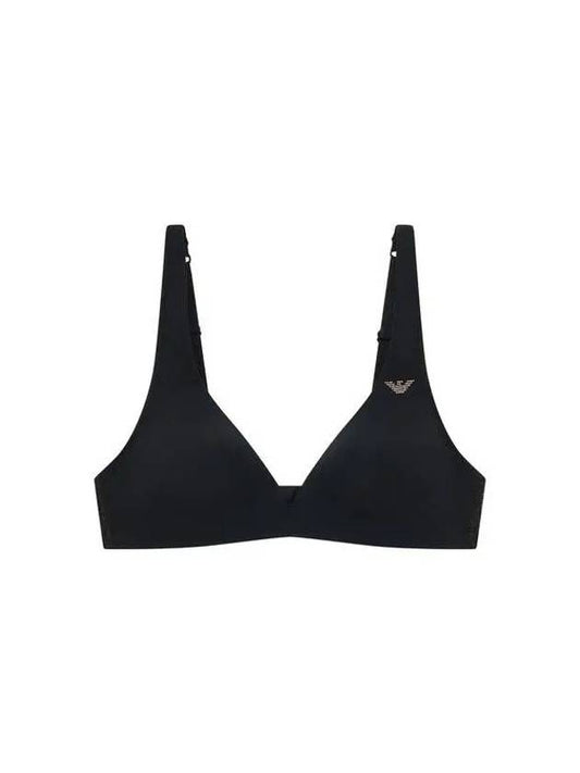 UNDERWEAR Women's Cubic Logo Padded Bralette Bra Black - EMPORIO ARMANI - BALAAN 1