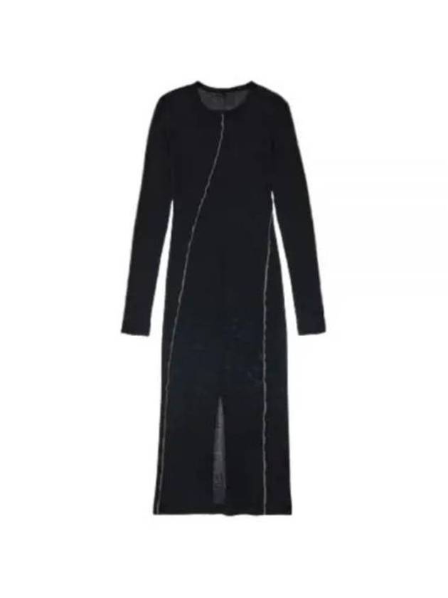 Women's Twist Knit Long Dress Black - HELMUT LANG - BALAAN 2