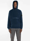 11Th Anniversary Wappen Front Zipper Hoodie Blue - STONE ISLAND - BALAAN 3