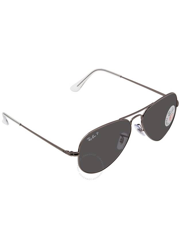 Ray Ban Aviator Metal II Polarized Black Aviator Unisex Sunglasses RB3689 004/48 55 - RAY-BAN - BALAAN 3