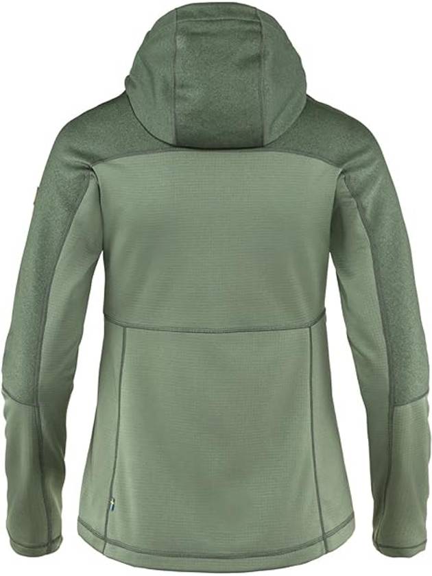 Women's Abisko Trail Fleece Zip Up Hoodie Patina Green - FJALL RAVEN - BALAAN 3