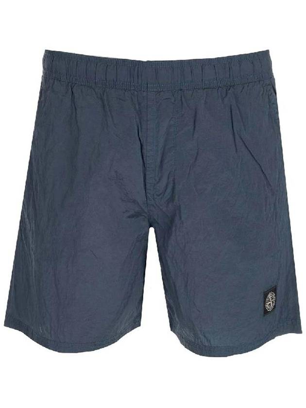 Men's Logo Patch Nylon Swim Shorts Blue - STONE ISLAND - BALAAN 2