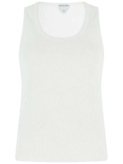 Slim Fit Stretch Cotton Sleeveless White - BOTTEGA VENETA - BALAAN 2