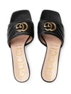 Double G Slide Sandal Heels Black - GUCCI - BALAAN 4