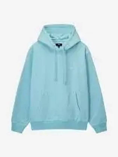 Overdyed Stock Logo Hoodie Blue - STUSSY - BALAAN 2