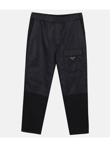 Triangle Logo Pocket Track Pants Black - PRADA - BALAAN 1