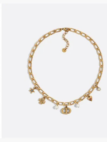 CD Logo Lucky Charms Necklace Gold - DIOR - BALAAN 1