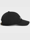 Embroidered Logo Cotton Ball Cap Black - CELINE - BALAAN 8