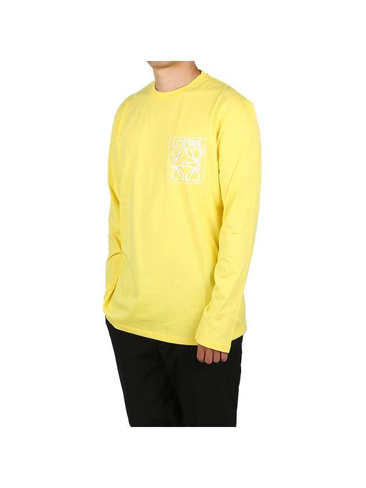 Anagram Fake Pocket Long Sleeve T-Shirt Yellow - LOEWE - BALAAN 1