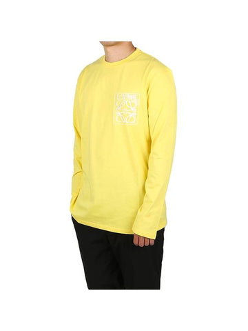 Anagram Fake Pocket Long Sleeve T-Shirt Yellow - LOEWE - BALAAN 1